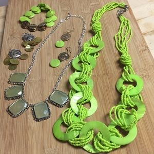 Neon green + soft green set